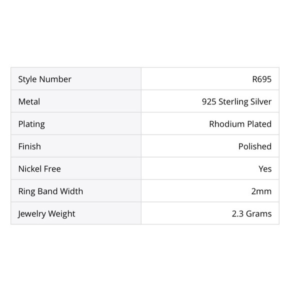 STERLING SILVER 5 STONE RING - Picture 8 of 9